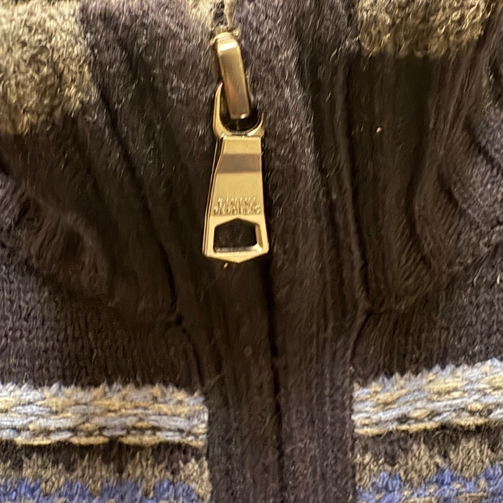 Banana Republic Italian Yarn Full Zip Men’s Sweater XL Fair Isle & Cable Knit - Picture 4 of 14